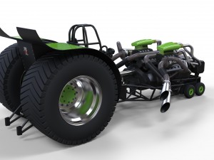 Twin-engined pulling tractor 2 Modèle 3D