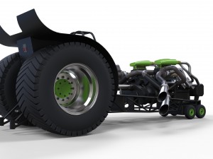 Twin-engined pulling tractor 2 Modèle 3D