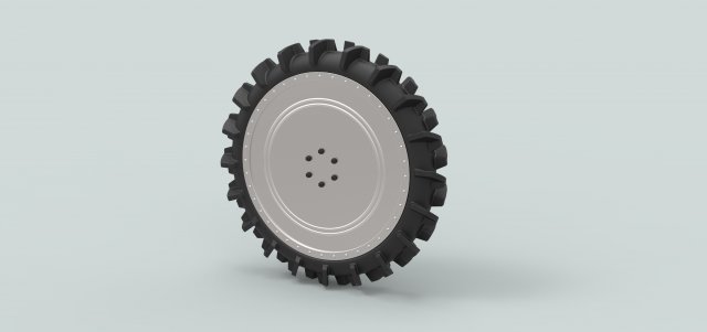 Wheel from swamp buggy 3D Модель .c4d .max .obj .3ds .fbx .stl .blend 