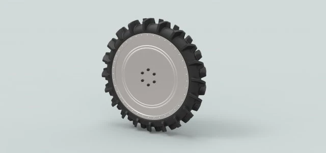 Wheel from swamp buggy 3D Model .c4d .max .obj .3ds .fbx .stl .blend 