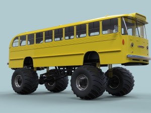 Monster bus 3D Модель