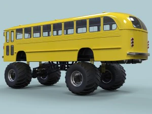 Monster bus 3D Model