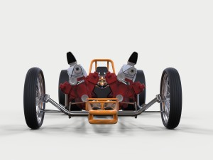 Twin-engined dragster Model 3D