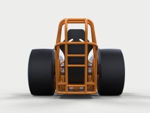 Twin-engined dragster Model 3D