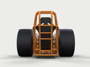 Twin-engined dragster 3D Model