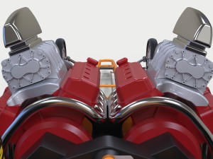 Twin-engined dragster Model 3D