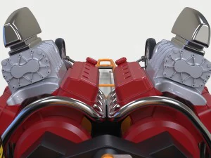 Twin-engined dragster 3D Model