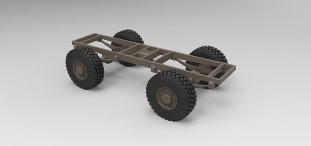 Chassis 4x4 3D Модель .c4d .max .obj .3ds .fbx .stl .blend 