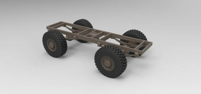 Chassis 4x4 3D Model .c4d .max .obj .3ds .fbx .stl .blend