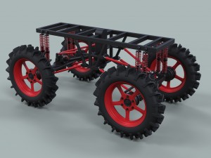 Chassis of hill and hole truck Modelo 3D