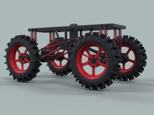 Chassis of hill and hole truck 3Dモデル