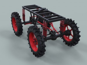 Chassis of hill and hole truck 3Dモデル