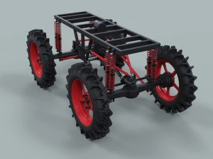 Chassis of hill and hole truck 3D Model
