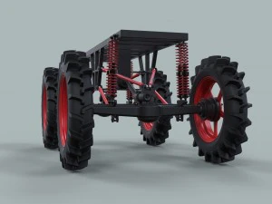 Chassis of hill and hole truck 3D Model