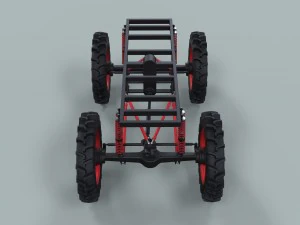 Chassis of hill and hole truck 3D Model