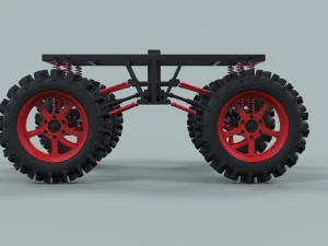 Chassis of hill and hole truck 3D Model