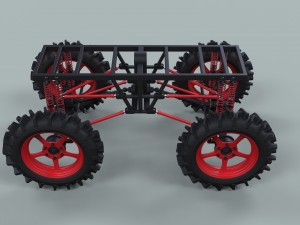 Chassis of hill and hole truck 3Dモデル