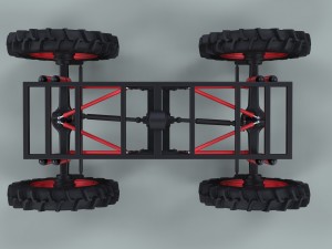 Chassis of hill and hole truck 3Dモデル