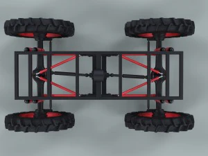 Chassis of hill and hole truck 3D Model