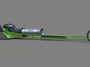 Front engine jet dragster 3D Model