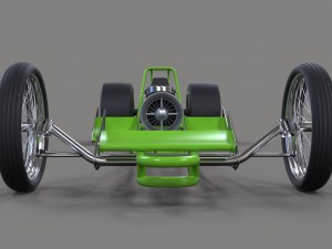 Front engine jet dragster 3D Модель