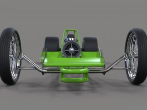 Front engine jet dragster 3D Model