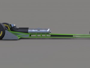 Front engine jet dragster 3D Модель