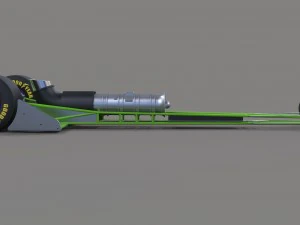 Front engine jet dragster 3D Model