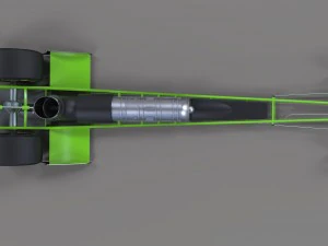 Front engine jet dragster 3D Model