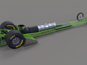 Front engine jet dragster 3D Model
