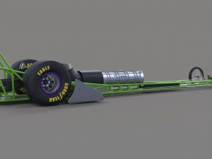 Front engine jet dragster 3D Модель