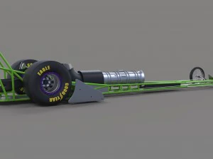 Front engine jet dragster 3D Model
