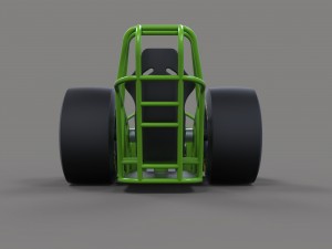 Front engine jet dragster 3D Модель