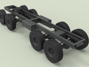 Chassis 8x8 for truck 3D Model