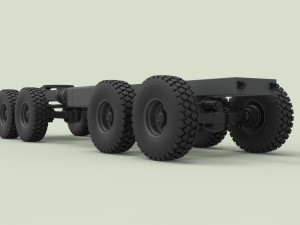 Chassis 8x8 for truck 3D Model