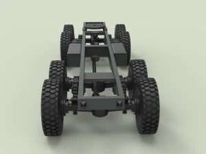Chassis 8x8 for truck 3D Model