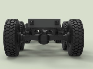 Chassis 8x8 for truck 3D Model