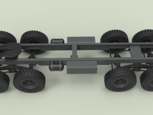Chassis 8x8 for truck 3D Model
