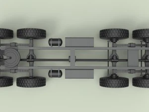 Chassis 8x8 for truck 3D Model