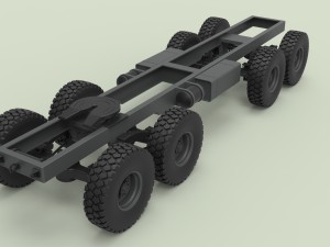 Chassis 8x8 for truck 3D Model