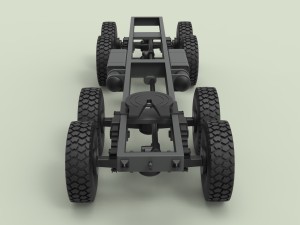 Chassis 8x8 for truck 3D Model
