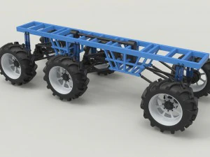 Chassi 6x6 para caminh&atilde;o de lama Modelo 3D