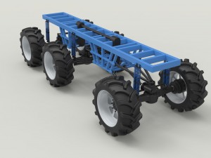 Chassis 6x6 for mud truck 3D Модель