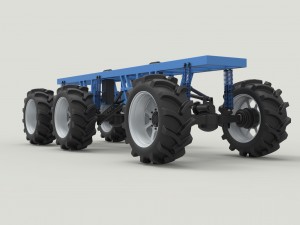 Chassis 6x6 for mud truck 3D Модель
