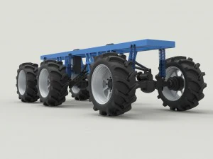 Chassis 6x6 for mud truck 3D Model