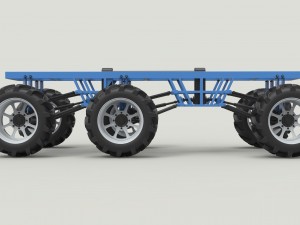 Chassis 6x6 for mud truck 3D Модель