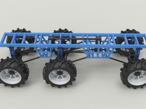 Chassis 6x6 for mud truck 3D Модель