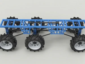 Chassis 6x6 for mud truck 3D Model