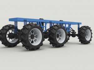 Chassis 6x6 for mud truck 3D Модель