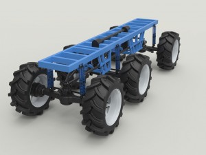Chassis 6x6 for mud truck 3D Модель